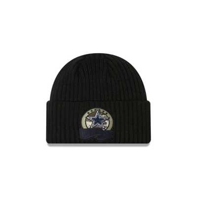 Dallas Cowboys New Era 2022 Salute To Service Knit Hat - Black