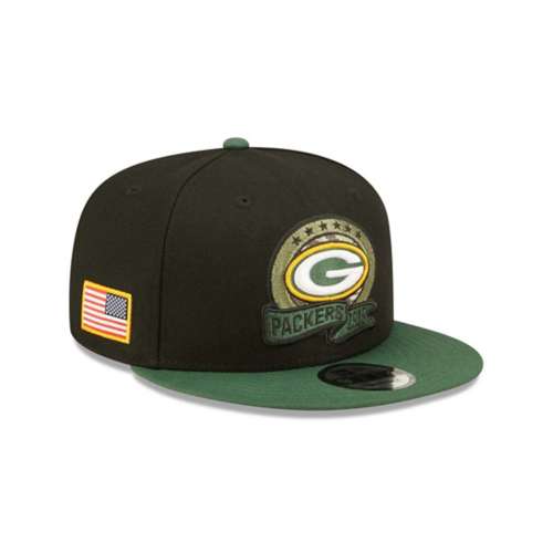 Youth New Era Black Green Bay Packers 2022 Salute To Service Knit Hat