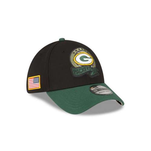 Green Bay Packers 2022 SALUTE-TO-SERVICE SNAPBACK Black-Green Hat