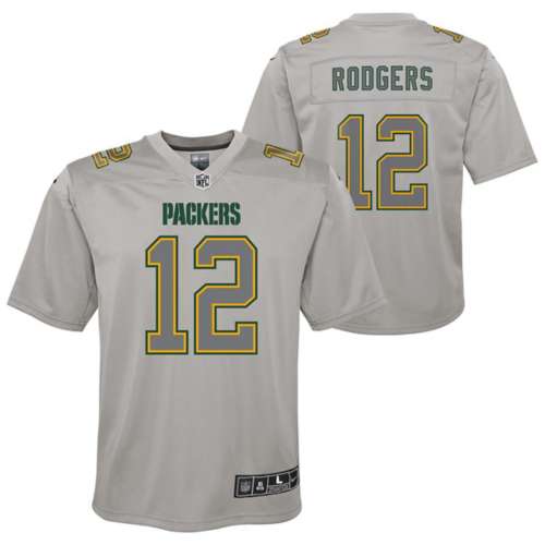 Packers #12 Rodgers Youth Nike Atmosphere Fashion Jersey 18 20 XL Gray