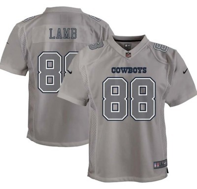 Youth Dallas Cowboys CeeDee Lamb #88 Grey T-Shirt