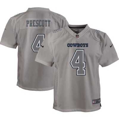 Nike Men's Dallas Cowboys Dak Prescott #4 Atmosphere Grey Game