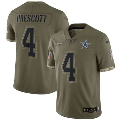 Youth Nike Dak Prescott Olive Dallas Cowboys 2022 Salute to Service Player Limited Jersey