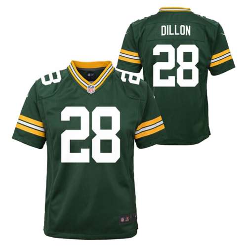 Packers #28 A.J. Dillon Home Pre-School Nike Game Jersey 4 Fir Green