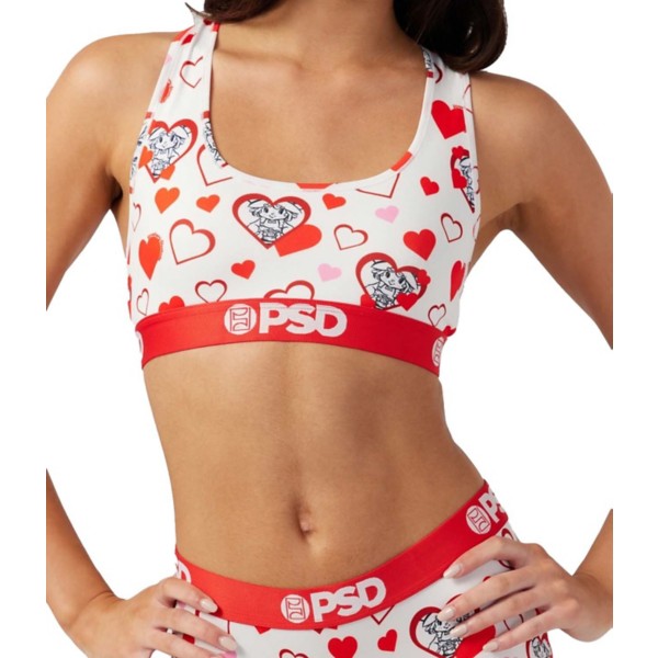 Women's PSD Sports Bra Large Berry Heart