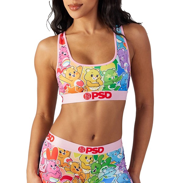Women's PSD Care Bear Sports Bra Large CB Rainbow