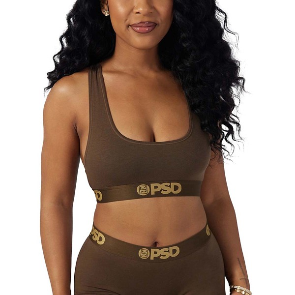 Women's PSD Modal Solid Sports Bra Medium Cocoa