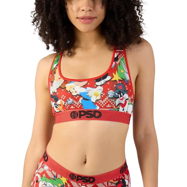 Women's PSD Sports Bra XLarge Looney Holiday