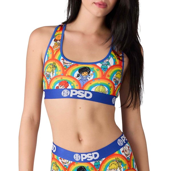Women's PSD Rainbow Bright Sports Bra XLarge Vintage