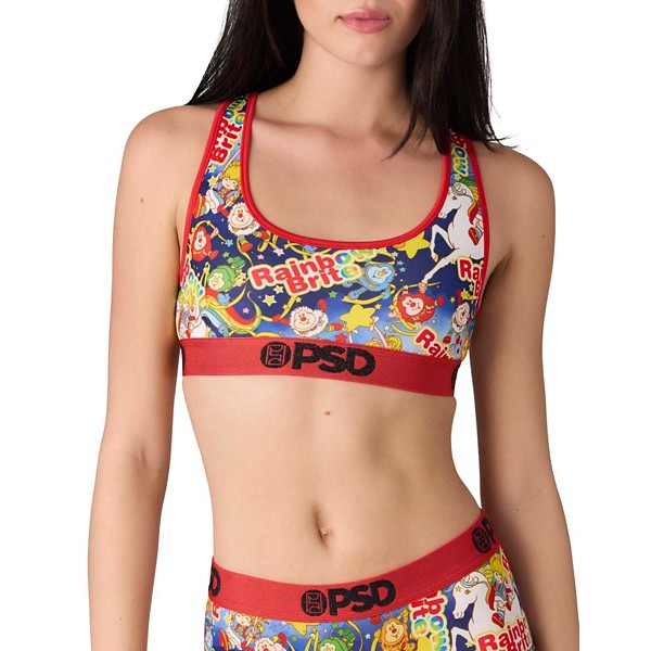 Women's PSD Rainbow Bright Sports Bra Small Sprite