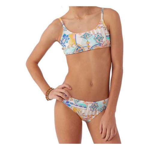 Polyamide half-cup bikini with rim and no bulge printed