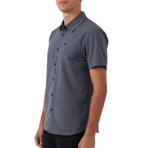 Men's O'Neill TRVLR UPF Traverse Stripe Standard Button Up Shirt