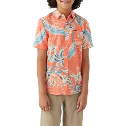 Boys' O'Neill Oasis Eco Button Up lettering shirt