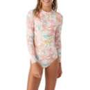 Girls' O'Neill Dalia Floral Long Sleeve Surf One Piece Swimsuit