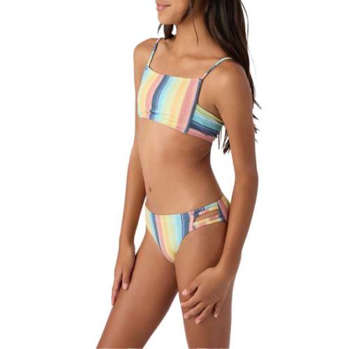 Girls' O'Neill Beachbound Stripe Swim Bikini Set