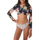 Girls' O'Neill Kali Floral Long Sleeve Crop Top Swim Set