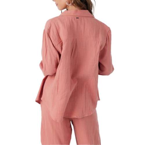 Women's O'Neill Leni Double Gauze Long Sleeve Button Up Shirt