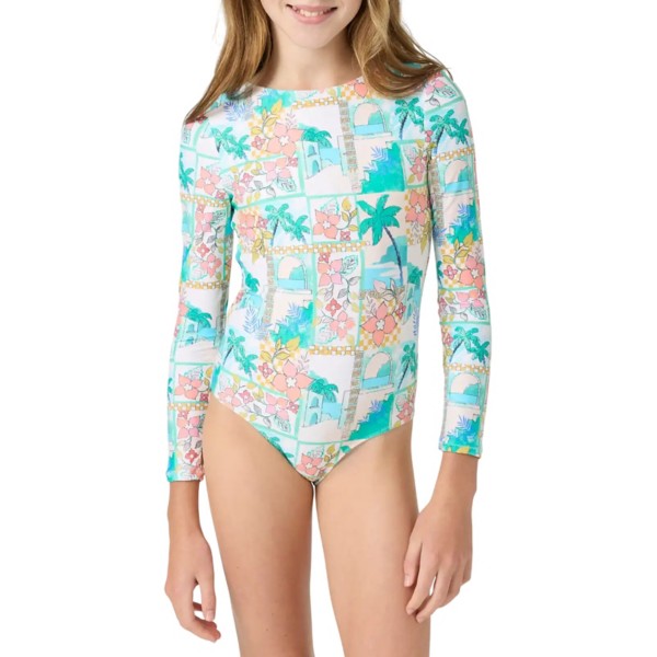 Girls' O'Neill Maritime Twist Back Surf One Piece Swimsuit 12 Multi