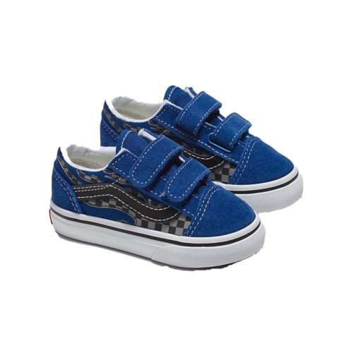 Signature Tape Lace-Up Hook And Loop Trainers, BLUE