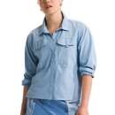 The North Face Women's First Trail UPF Long Sleeve Shirt Silver & Blue  Medium
