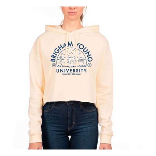 USCAPE Women's BYU Cougars Voyager Crop Hoodie