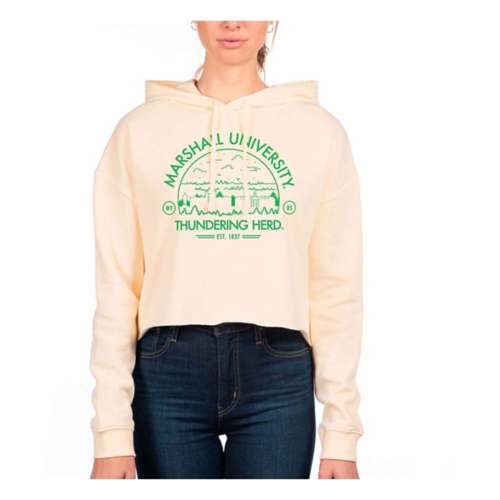 USCAPE Women's Marshall Thundering Herd Voyager Crop Hoodie