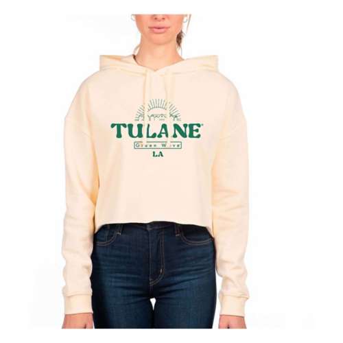 USCAPE Women's Tulane Green Wave Old School Crop Hoodie