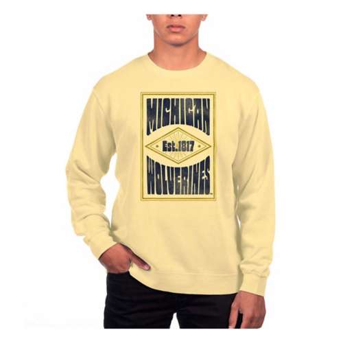 USCAPE Michigan Wolverines Poster Pigment Dyed Crew