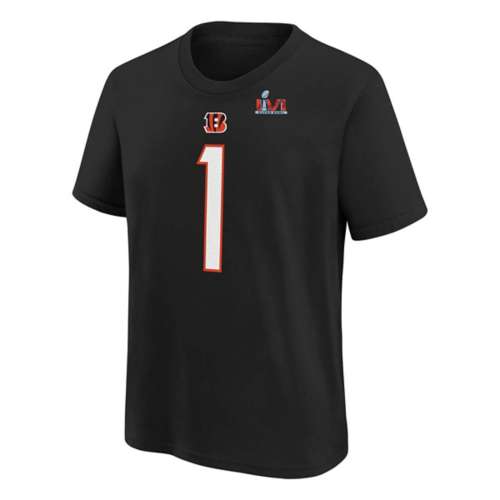 Nike Kids' Cincinnati Bengals Ja'Marr Chase #1 Super Bowl LVI Name & Number T-Shirt