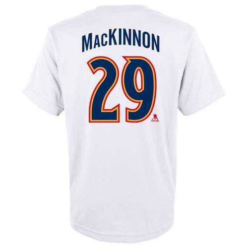 Genuine Stuff Kids' Colorado Avalanche Nathan MacKinnon #29 2022 Reverse Retro Name & Number T-Shirt
