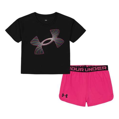 Girls' Under Armour Logo Play Up T-Shirt and Shorts Set