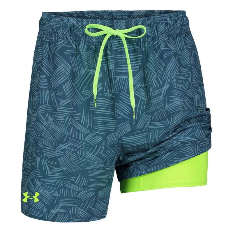 Men's Under Armour Palm Sketch Compression Swim Trunks