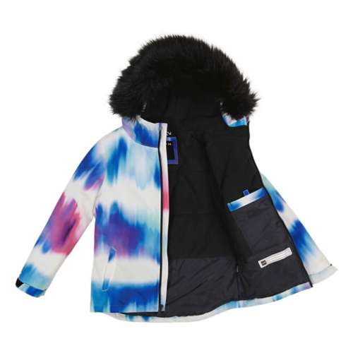 Girls' Under Armour Printed Laila Fur Trim Hooded Shell Jacket