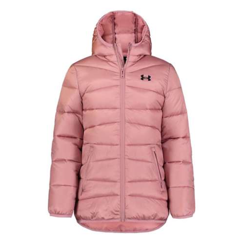 Girls' Under Armour Longer Prime Hooded Mid Puffer Jacket