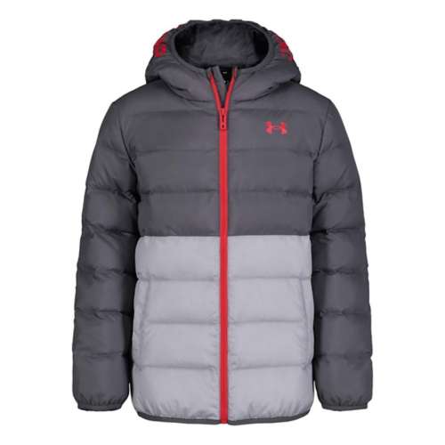 Boys' Under Armour Pronto Colorblock Hooded Mid Puffer Jacket