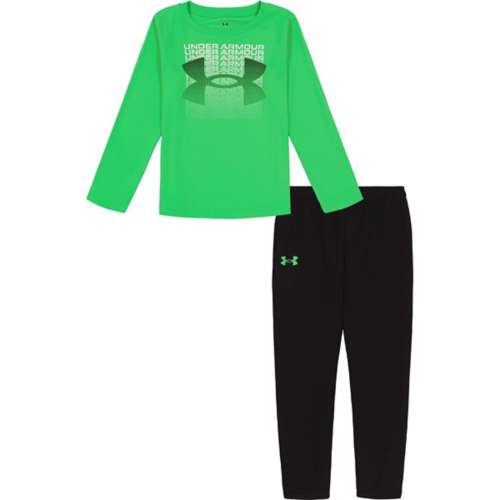 Toddler Under Armour Fader Block Logo Long Sleeve T-Shirt and Joggers Set