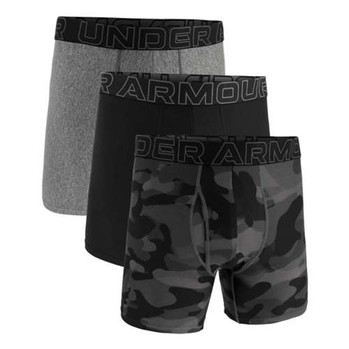 Men's Under Armour anniversary Performance Tech 6" Camo 3 Pack Boxer Briefs