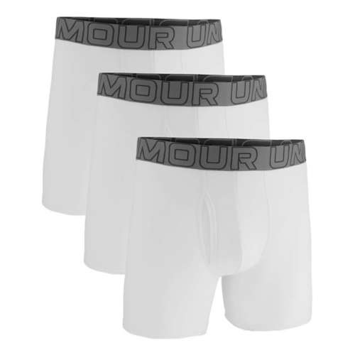 Men's Under Armour Performance Cotton 6" 3 Pack Boxer Briefs