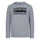 Kids' Under Armour Logo Wordmark Long Sleeve Hooded T-Shirt