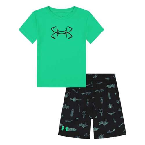 Baby Boys' Under Armour amortiguaci Hook Logo T-Shirt and Shorts Set
