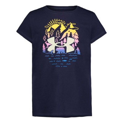 Girls' Under armour jet Scribble Scape T-Shirt