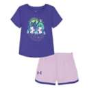 Toddler Girls' Under Armour Scribble Scape T-Shirt and Shorts Set