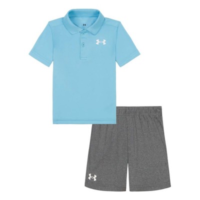 Toddler Boys' Under armour Gry Polo Polo and Shorts Set