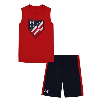 Kids' Under Armour Freedom Flag Tank Top and Shorts Set