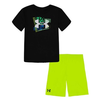 Boys' Under mangas Armour Poster Logo T-Shirt and Shorts Set