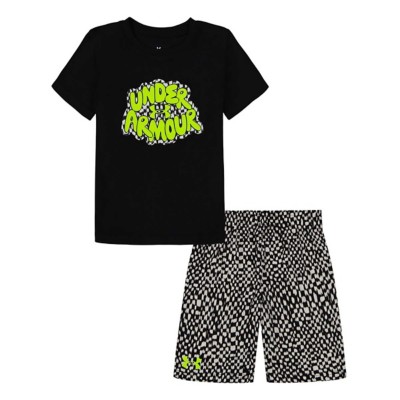 Kids' Under Armour clrshft Checkerspot T-Shirt and Shorts Set