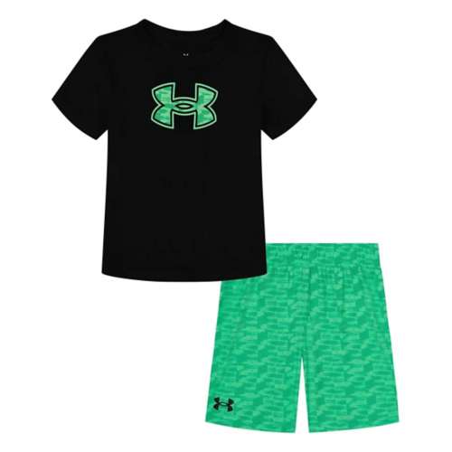 Toddler Boys' Under Jogger armour Logo Glitch T-Shirt and Shorts Set