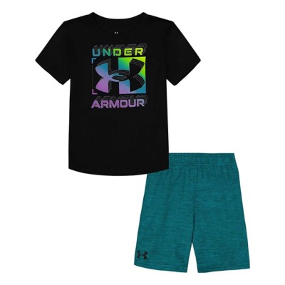 Boys' Under mangas Armour Flip-Logo T-Shirt and Shorts Set