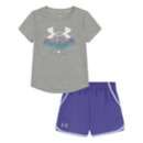 Girls' Under Armour Daisy Logo T-Shirt and Shorts Set