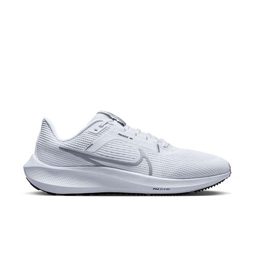 Nike Men's Pegasus 40 Running Shoes, Size 12, White/Wolf Grey